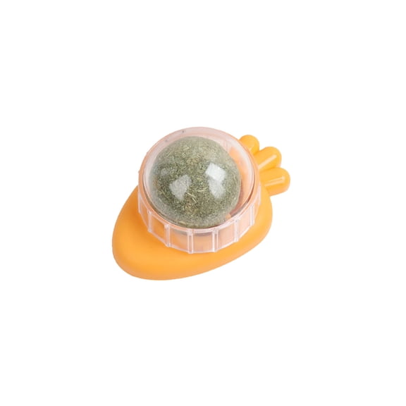 Orange Orange Catnip Pumpkin Ball Toy For Cats Interactive Lick Self Entertainment With Suction Cup