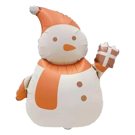 Orange Orange Christmas Balloons Set With Festive Characters, Aluminum Foil Material For Kids Party And Holiday Decoration, 57.48X25.98X0.5In 0.4Lb