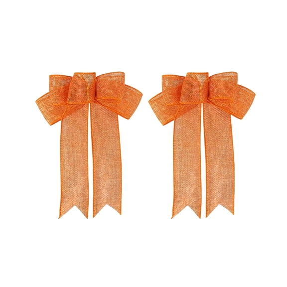 Orange Orange Cloth Bows For Anniversary And Party Background With Traditional Style And Easy To Hang Design For Multiple Scenes