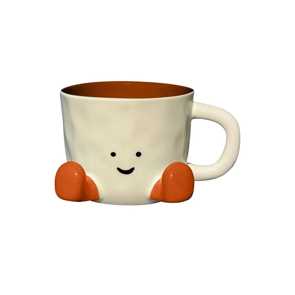 Orange Orange Foot Shaped Ceramic Mug Large Capacity For Coffee Tea And Hot Chocolate Holds 16 Ounces For Home Office Or Gifts