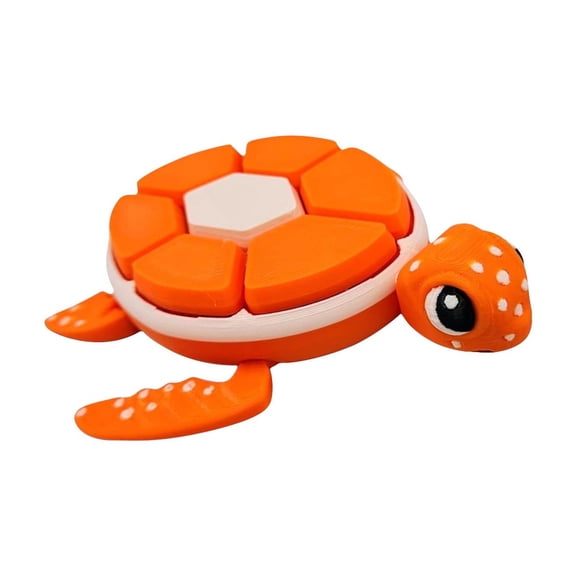 Orange Orange Fruit Themed Turtle Clicker Toy For Stress Relief Sensory Fidget Button With Mechanical Sound