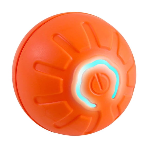 Orange Orange Usb Rechargeable Smart Bouncing Ball Pet Toy For Dogs Interactive Automatic Movement With Led Light