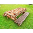 thumbnail image 1 of Orange Outdoor Tablecloth, Red Poppy Flowers in Retro Style and Leaves Artistic Flourish Paisley Pattern, Decorative Washable Fabric Picnic Table Cloth, 58 X 84 Inches,Orange Red Peach, by Ambesonne, 1 of 2