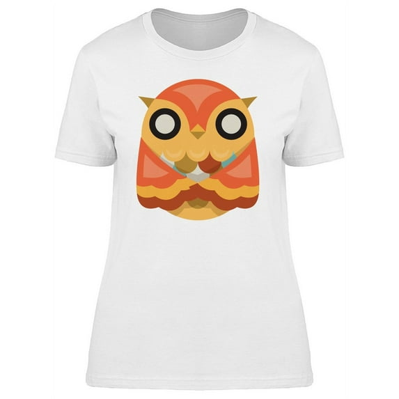 Orange Owl In Flat Style T-Shirt Women -Image by Shutterstock, Female x-Large