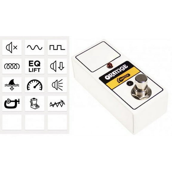 Orange Single Button Mini Footswitch