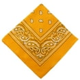 thumbnail image 1 of Orange Paisley Bandana Head Scarf Double Sided Orange Nylon Spandex 21.65 Inches Size For Men Women Outdoor Cowboy Style, 1 of 2