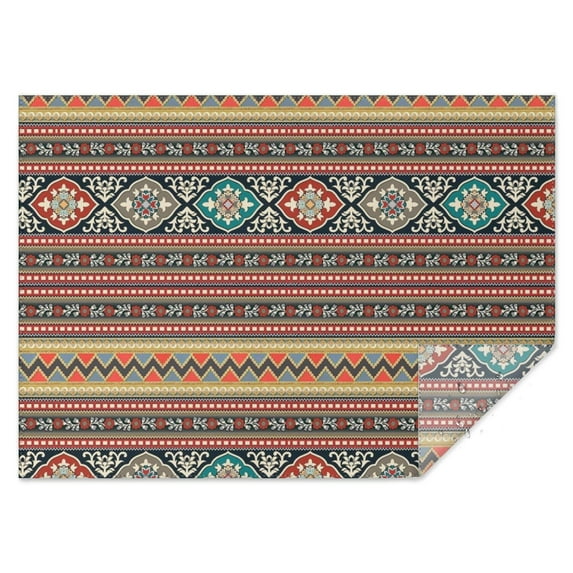 Orange Paisley Pattern Rectangle Tablecloth 60"x84",Waterproof Polyester Rectangle Table Cloth, Wipeable Spillproof Polyester Tablecloth for Dining, Camping, Indoor and Outdoor