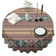 thumbnail image 1 of Orange Paisley Pattern Round Tablecloth 60"x60",Wrinkle Wipeable Table Cloth for Kitchen Dining Room Picnic Patio Party, 1 of 6