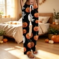 thumbnail image 1 of Orange Pajama Pants Women Loose Fit Lounge Pants, Comfy Loungewear L, 1 of 4
