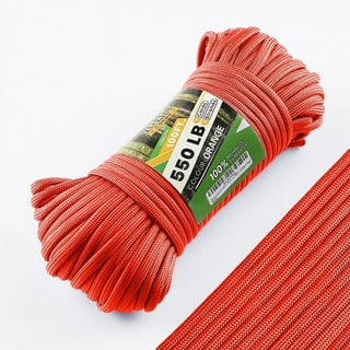Red Paracord 550, Parachute Cord Mil-Spec 100FT, 100% Nylon Rope in  Survival Gear and Equipment, Heavy Duty Rope for Bracelet, Leashes,  Lanyards and