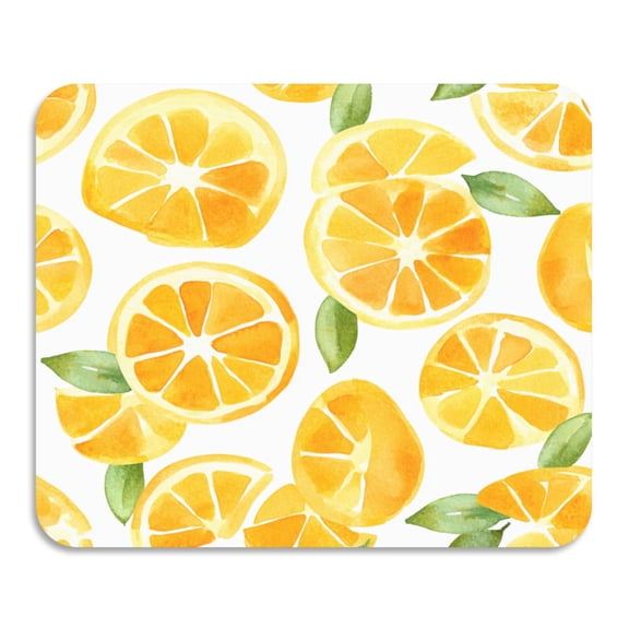 Orange Pattern Diatomaceous Earth Water Absorbent Mat, Anti-Slip Rubber Backing, 15.7" x 11.8"