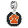 thumbnail image 1 of Orange Paw on Black Disc - Trust In God Charm Bead, 1 of 1
