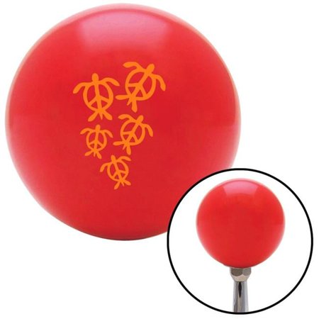 Orange Peace Turtles Red Shift Knob with M16 x 1.5 Insert Shifter Auto Manual Brody