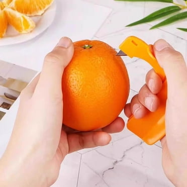Orange Peeler Tools Citrus Peel Cutter Plastic Easy Fruit Vegetable Slicer Cutter Lemon Peeler Opener Remover Fruit Tools Kitchen Accessory Knife Cooking Tool Kitchen Gadgets Peelers