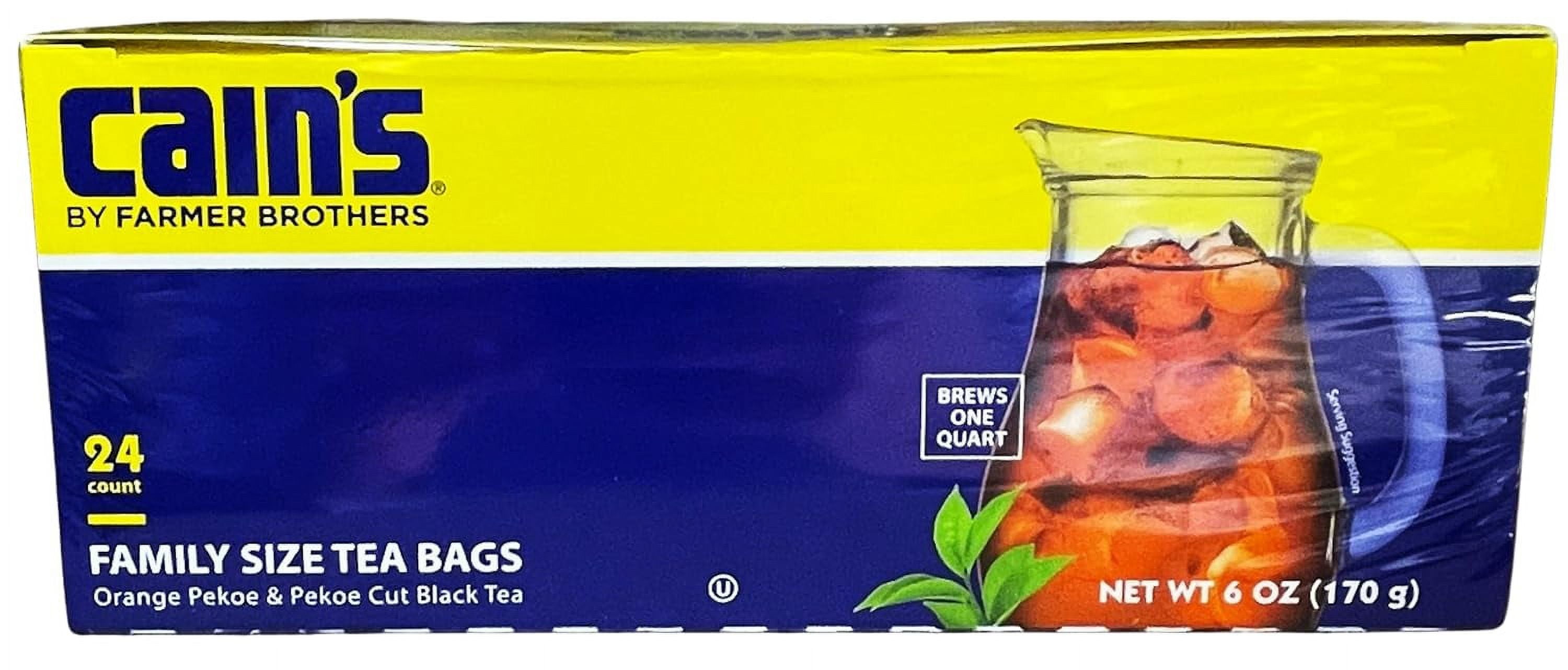 Orange Pekoe & Pekoe Cut Black Tea Quart Size Tea Bags, 24 Count
