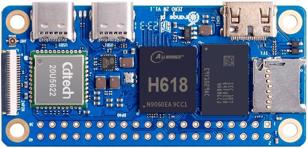 Orange Pi Zero 2W 4GB 40 Pin Allwinner H618 LPDDR4 Quad Core 64 Bit ...