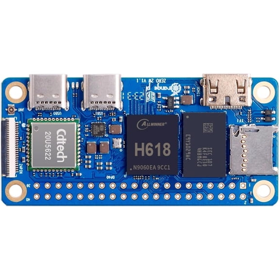 Orange Pi Zero 2W 4GB 40 Pin Allwinner H618 LPDDR4 Quad Core 64 Bit Single Board Computer, 1.5GHz Frequency WiFi 5.0 Bluetooth 5.0 onboard Antenna Support 4K Display Run Android Ubuntu (Zero 2W 4G)