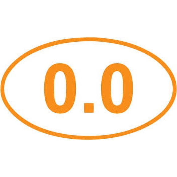 Orange Picniva 0.0 Sticker No Running Don't Run Funny Marathon Bumper Sticker Oval 5" x 3" Decal