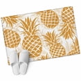 Orange Pineapple Bathroom Rug Washable 2x3 Entryway Rug Non Slip Summer ...