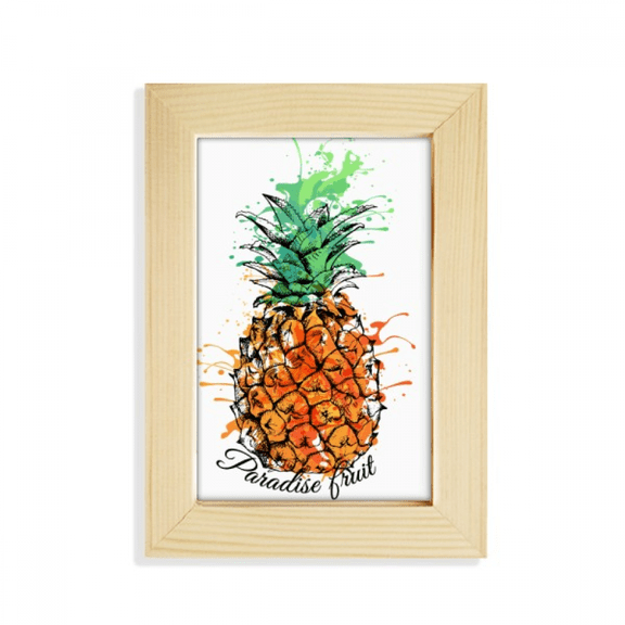 Orange Pineapple Tropical Fruit Desktop Display Photo Frame Picture Art Painting 5x7 inch