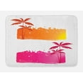 thumbnail image 1 of Orange and Pink Bath Mat, Grungy Backgrounds with Tropical Palm Trees and Halftone Elements, Non-Slip Plush Mat Bathroom Kitchen Laundry Room Decor, 29.5 X 17.5 Inches, Orange and Pink, Ambesonne, 1 of 2