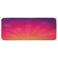thumbnail image 1 of Orange and Pink Kitchen Mat, Ombre Inspired Background with Different Colors Circles and Banners, Plush Decorative Kitchen Mat with Non Slip Backing, 47" X 19", Purple Pink Orange, by Ambesonne, 1 of 1