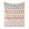 thumbnail image 1 of Orange and Pink Soft Flannel Fleece Throw Blanket, Hand Drawn Design with Timeless Triangle and Arrow Motifs, Cozy Plush for Indoor and Outdoor Use, 50" x 70", Multicolor, by Ambesonne, 1 of 5