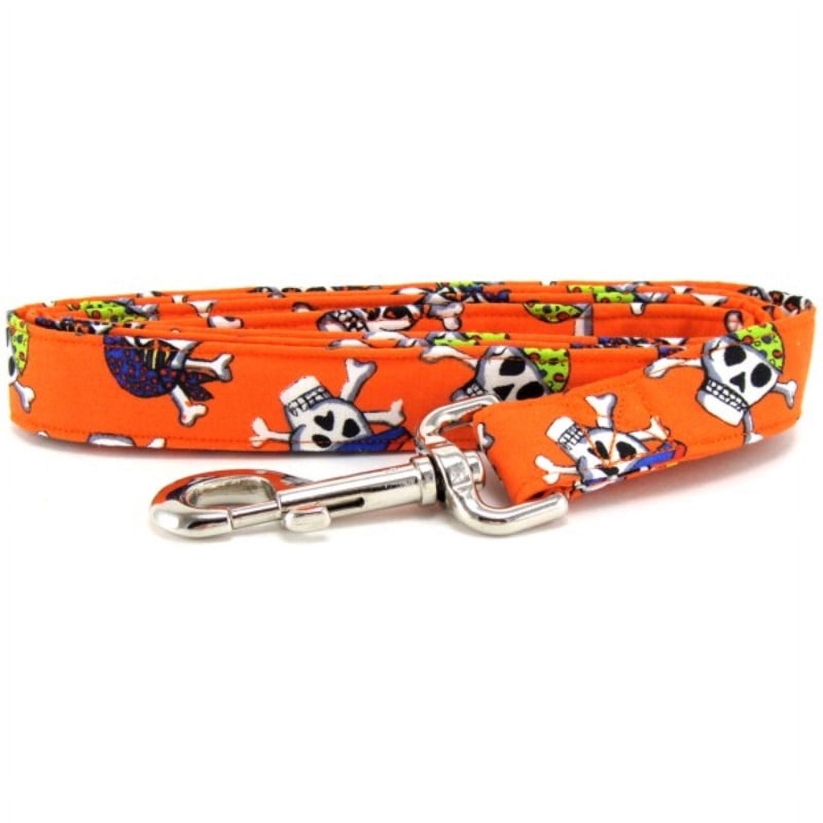 Orange Pirates Dog Leash - Size - Large