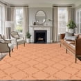 thumbnail image 1 of Orange Plaid Area Rugs 8'x10', Washable Small Throw Rugs for Living Room Patio, Modern Farmhouse Simple Abstract Stripes Indoor Outdoor Rug Non-Slip Low Pile Carpet Runner Reversible Floor Mats, 1 of 8