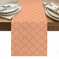 thumbnail image 1 of Orange Plaid Table Runner - 120 Inch Long, Kitchen Dining Table Runner Dresser Scarves, Modern Farmhouse Simple Abstract Stripes Farmhouse Decor for Coffee Tables Wedding Party Banquet, 1 of 8