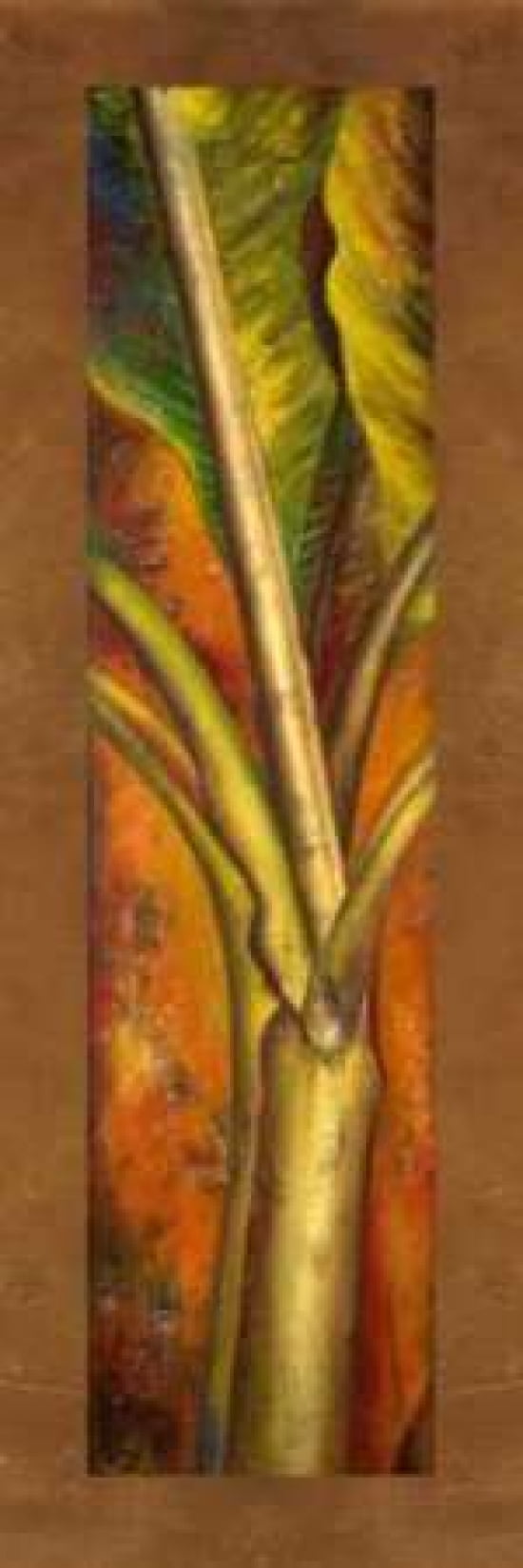 Orange Plantain Canvas Art - Patricia Pinto (8 x 24)