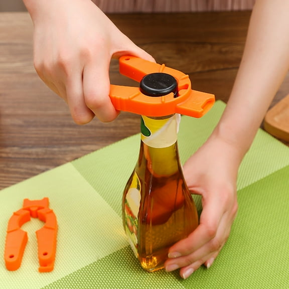 Orange Plastic Beer Bottle Opener Keychain – Lightweight 27g, Multi-Function Can and Bottle Opener for Kitchen, Refrigerator, Restaurant, Party Storage