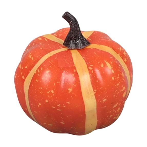 Orange Plastic Pumpkin Decor Fall Home Decor for Home Party Outdoor Decor Thanksgiving, Halloween, Wedding & Party, DIY Craft Artificial Fake Foam Pumpkins for Table Centerpiece
