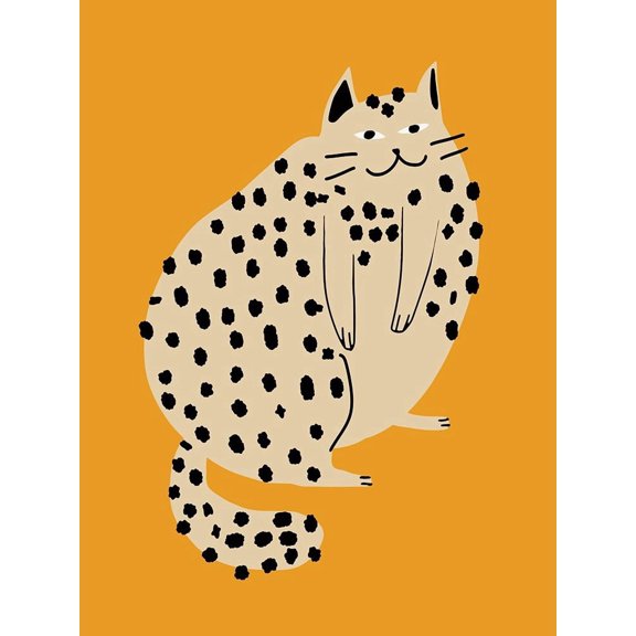 Orange Plump Cat Poster Print - Dean Little (24 x 32)