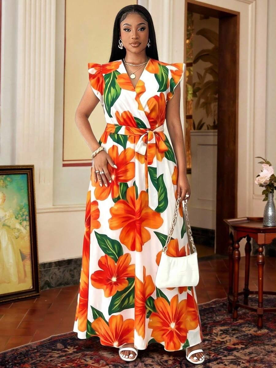 orange curve dress Konbeca Women's Plus Size Summer Dresses, Solid Lapel Single Breasted Short Sleeve Shirt Dress, Oversize Mini Dress, Large Size Shirt Dress Orange XL