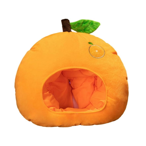 Segolike Orange Plush Hat Dress up Hat Costume Head Accessories Funny Novelty Hat Headwear for Carnival Cosplay Birthday Holiday Party