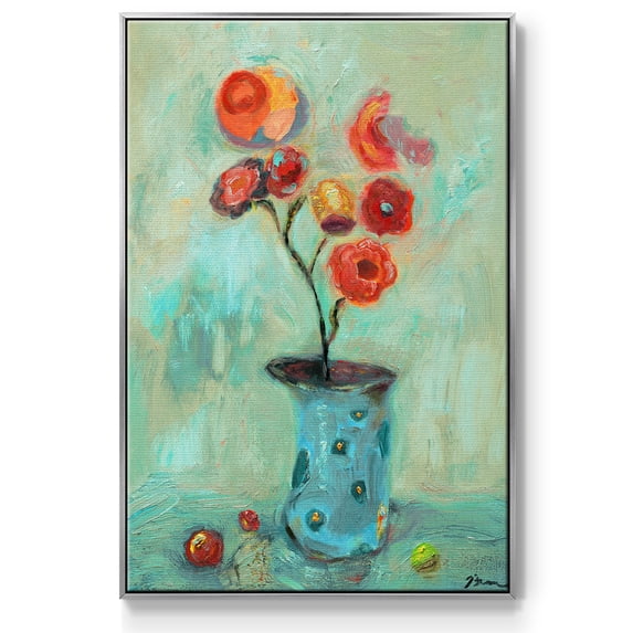 Orange Pop Framed Premium Gallery Wrapped Canvas - Ready to Hang