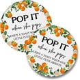 thumbnail image 1 of Orange Pop It When She Pops Cutie Mini Champagne Bottle Tags  30 pk 2.5 Hang Circles with Hole for Gender Reveal Baby Shower Party Favor Sprinkle Labels Stickers, 1 of 5