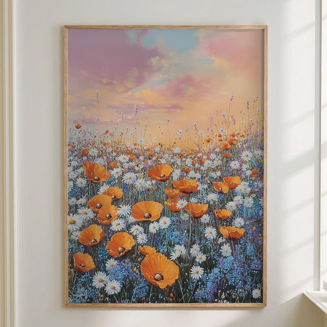 Orange Poppies Wildflower Field Meadow Floral Flower Botanical ...