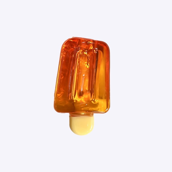 Orange Popsicle Squishy with Translucent Gel Design, Single Piece, for Kids and Adults, Relaxation Toy