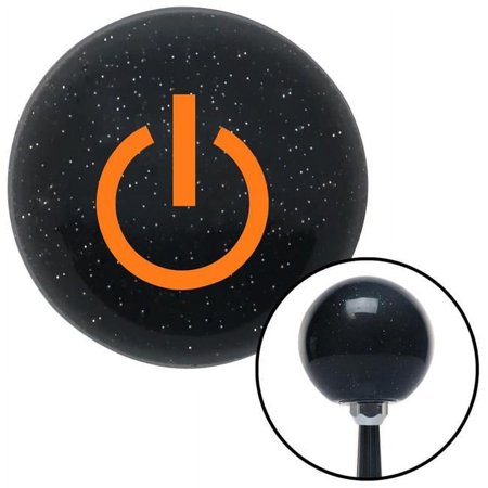 Orange Power Black Metal Flake Shift Knob with M16 x 1.5 Insert Shifter Auto Manual