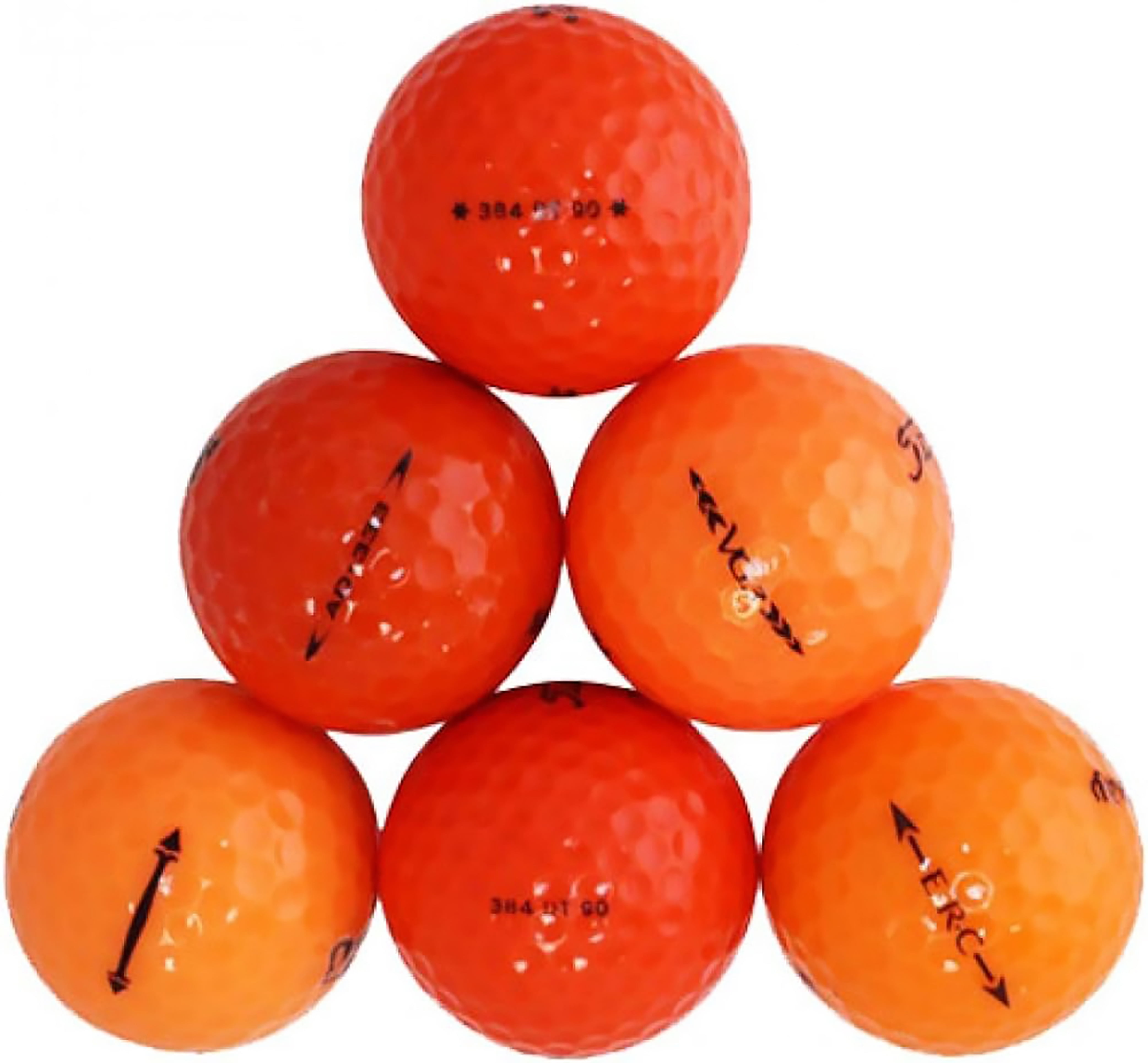 Orange Premium Mix Golf Balls, Mint, 5a, AAAAA Quality, 24 Pack, Orange