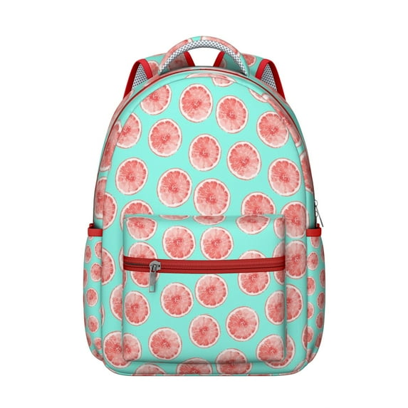 Orange Print Backpack - Spacious College Backpack for Laptops Up to 15.6 Inch, Ergonomic Shoulder Straps, Perfect Gift for Students, Teachers & Commuters