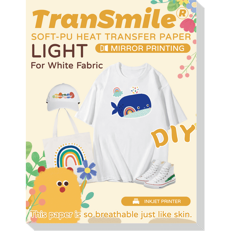 Orange Printable Heat Transfer Paper for White Fabrics Heat Iron