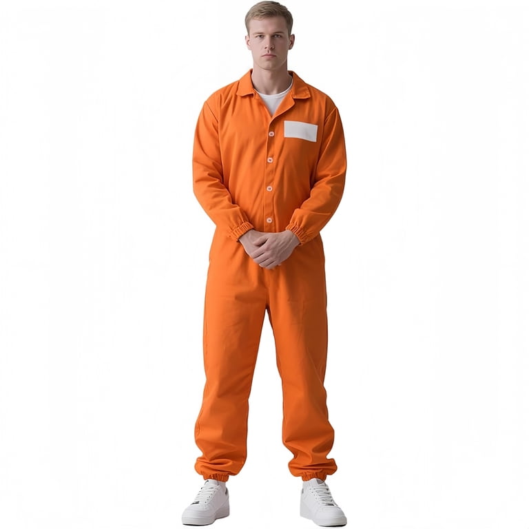 orange jail dress Orange Prisoner Jumpsuit Costume Adult