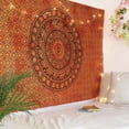 thumbnail image 1 of Orange Psychedelic Star Tapestry Hippie Indian Wall Hanging Beach Thorw Outdoor Picnic Blanket Bedspread Twin Size Tapestries by Oussum, 1 of 3