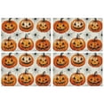 thumbnail image 1 of Orange Pumpkin Bat Spider Spooky Halloween Placemats Set of 4 12x18in Inch Seasonal Fall Holiday Place Mats Washable Anti-Skid Dining Table Mats for Wedding Restaurant & Camping, 1 of 5