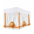 thumbnail image 1 of Orange Pumpkin Bed Skirt Queen Size 18 Inch Drop, Thanksgiving Fall Leaf Vintage Farmhouse Wrap Around Dust Ruffle Bedskirts, Wrinkle & Fade Resistant Easy Fit Bedskirt with Adjustable Elastic, 1 of 8
