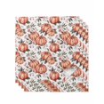 thumbnail image 1 of Orange Pumpkin Cloth Napkins Set of 4 Reusable Dinner Napkins, Thanksgiving Autumn Fall Leaf Flower Cocktail Napkin Washable Table Napkins for Wedding/Holiday Party/Baby Shower 20"x20", 1 of 7
