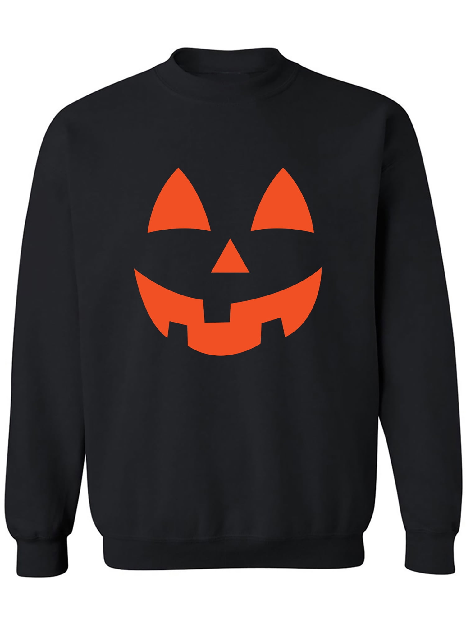 Orange Pumpkin Face Crewneck Sweatshirt